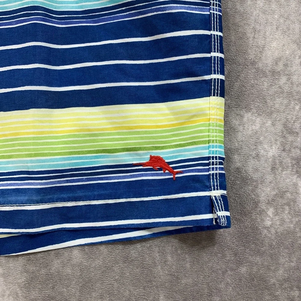 Tommy Bahama Swim Trunks Mens XL Multicolor Relax Striped Board Shorts Surfwear